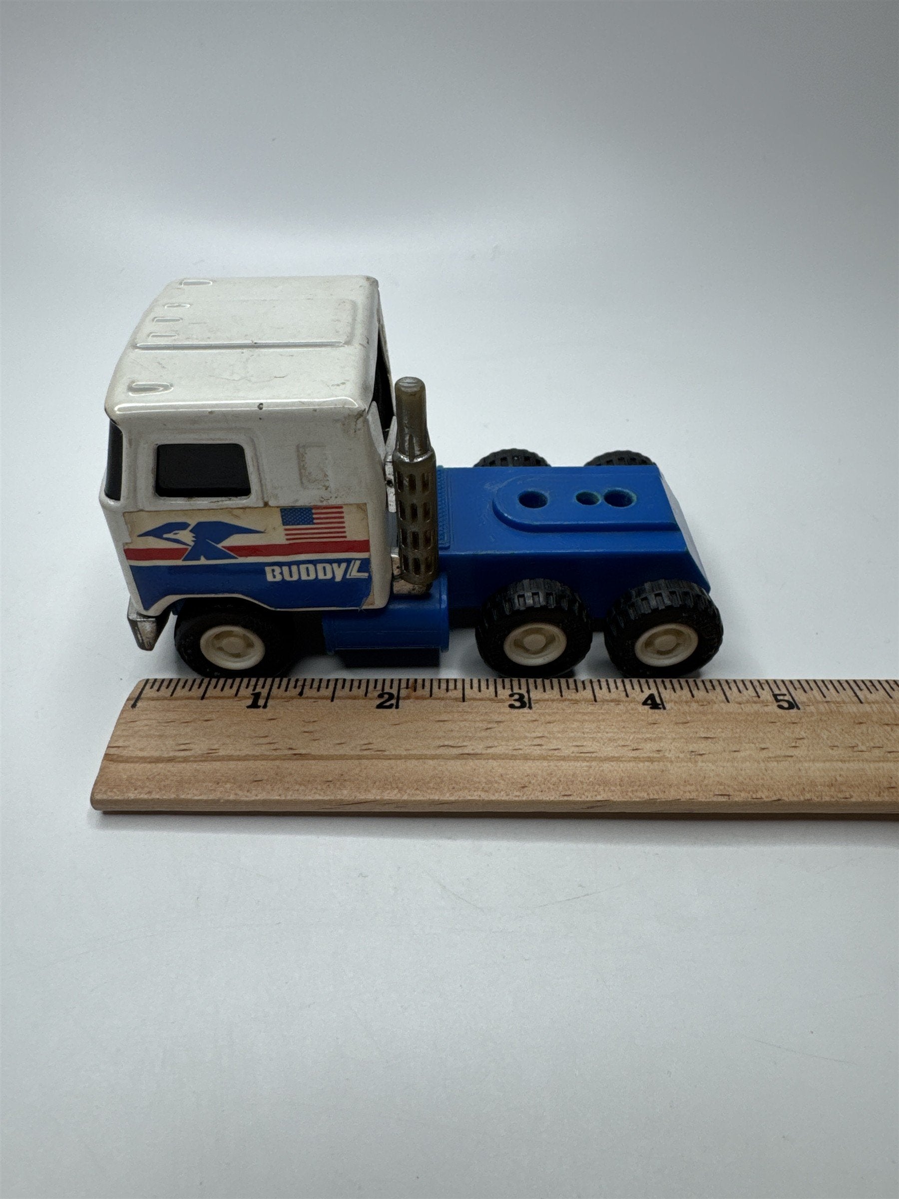 Buddy L USA Flag Shuttle Truck Vintage 1980s Cab Only Freight Truck Cab Toy