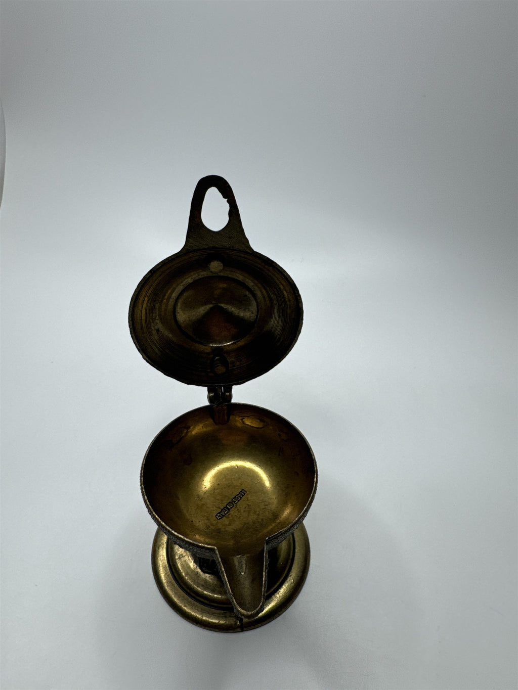 Antique Cast Metal or Brass Made in Italy Genie Lamp Incense Burner Candle Hold