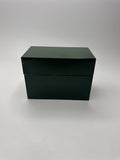 Vintage Army Green Olive Green Metal Recipe Box Trinket Jewelry Container Tin