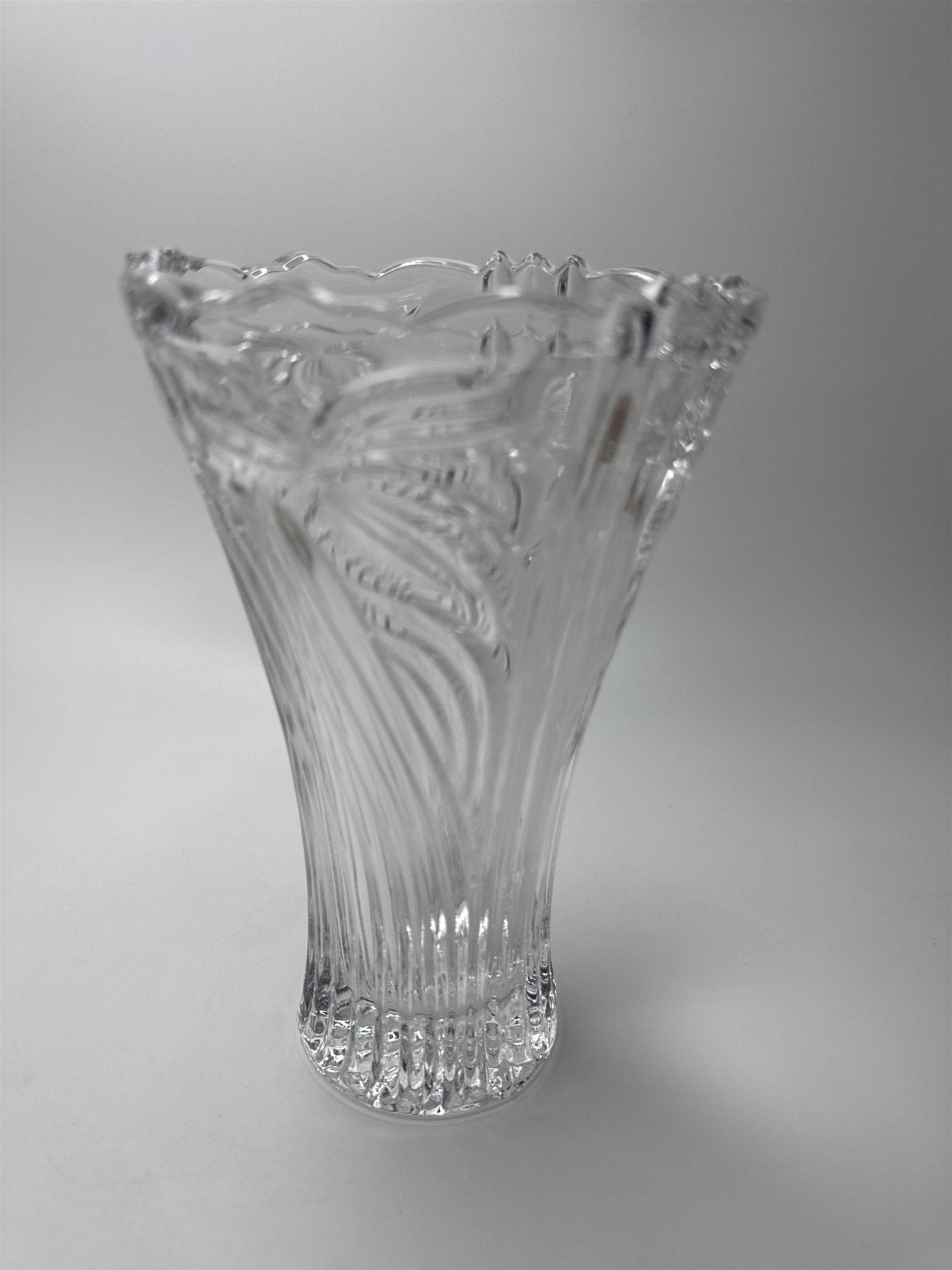 Vintage Anna Hutte Bleikristall Manhattan Lead Crystal 8" Table Vase