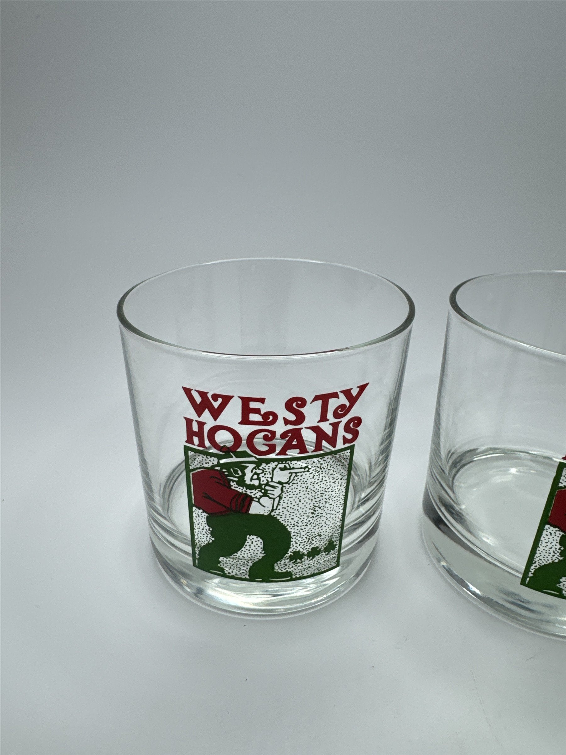 Set of 4 Vintage Westy Hogans Irish Shooter Whiskey Glasses