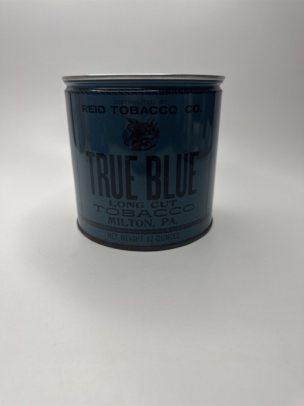 Vintage True Blue Tobacco Metal Empty Tin Milton PA Nostalgic