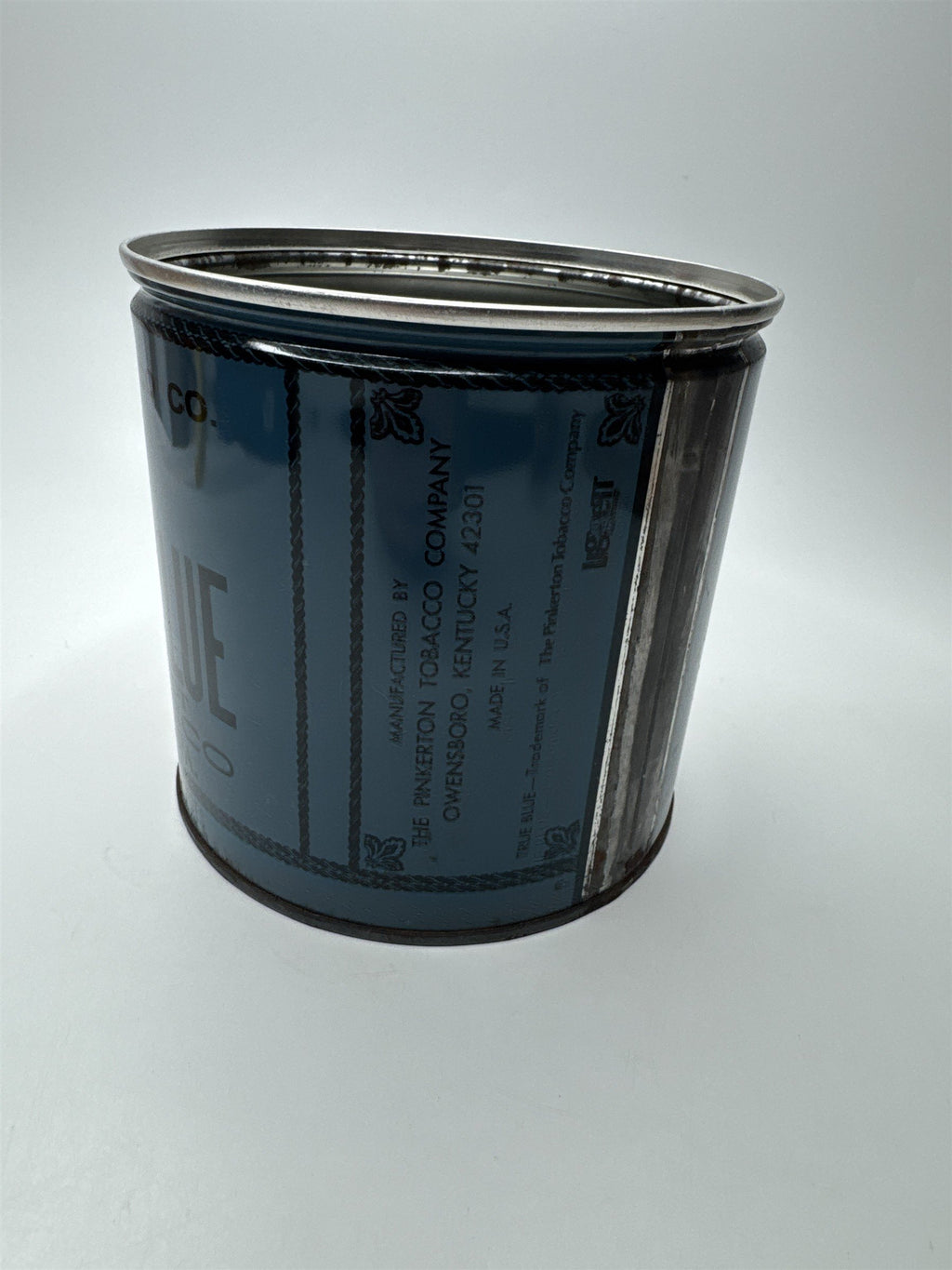 Vintage True Blue Tobacco Metal Empty Tin Milton PA Nostalgic