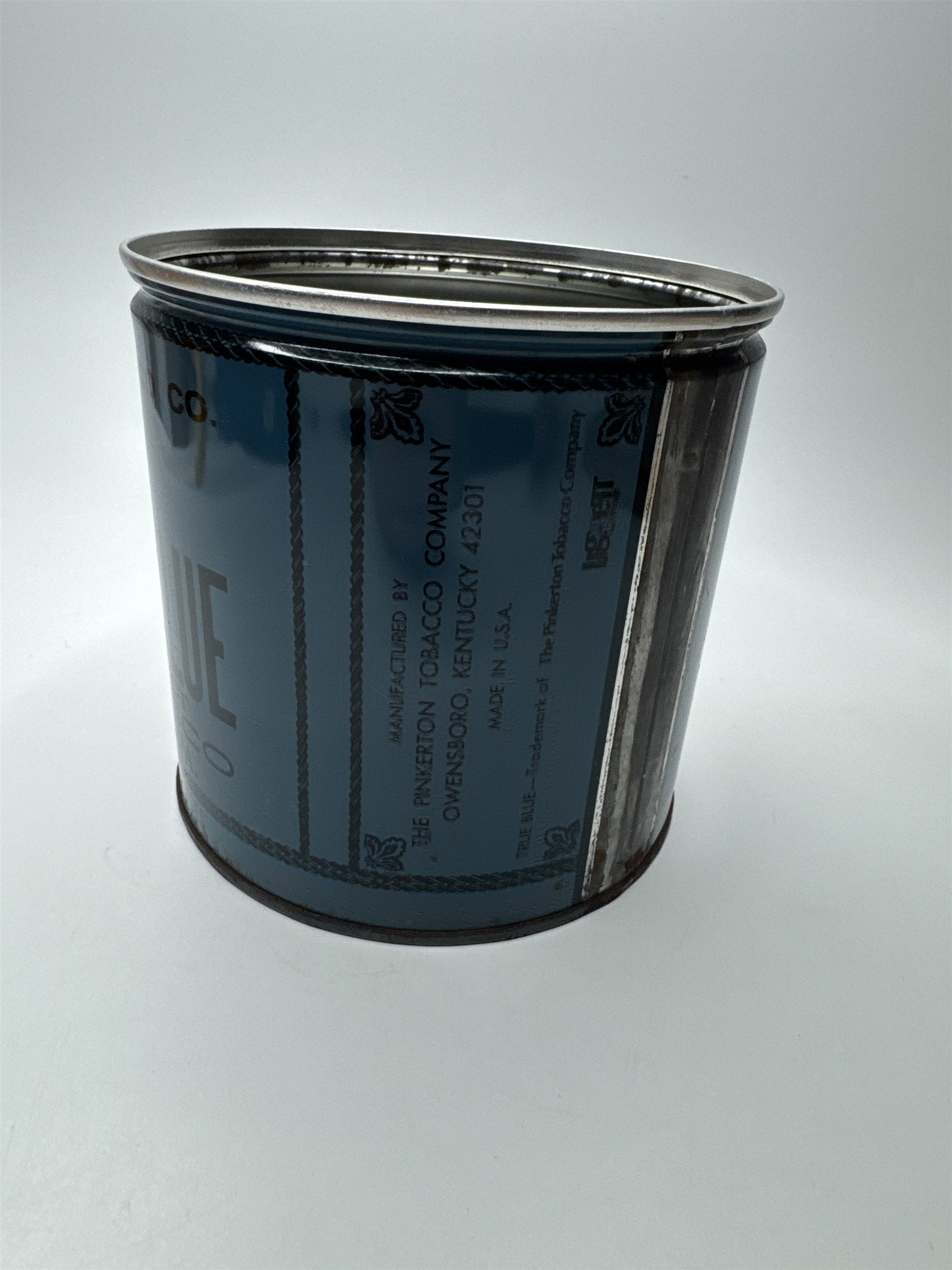Vintage True Blue Tobacco Metal Empty Tin Milton PA Nostalgic