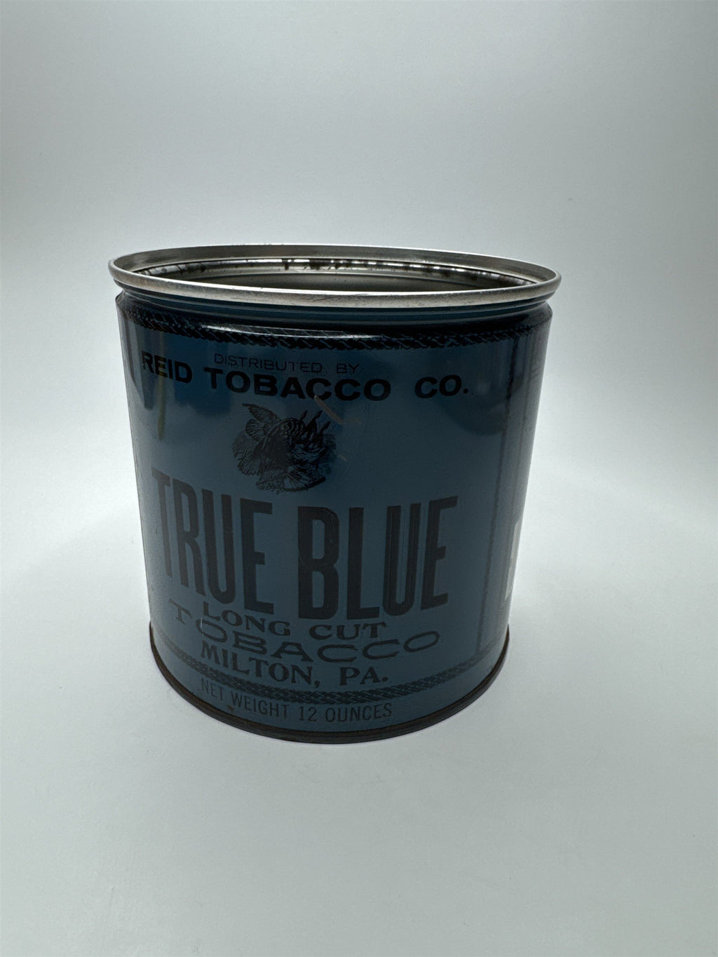 Vintage True Blue Tobacco Metal Empty Tin Milton PA Nostalgic