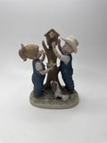 Homco Denim Days Figurine #8888 "Our Birdhouse" 1985 Home Interiors