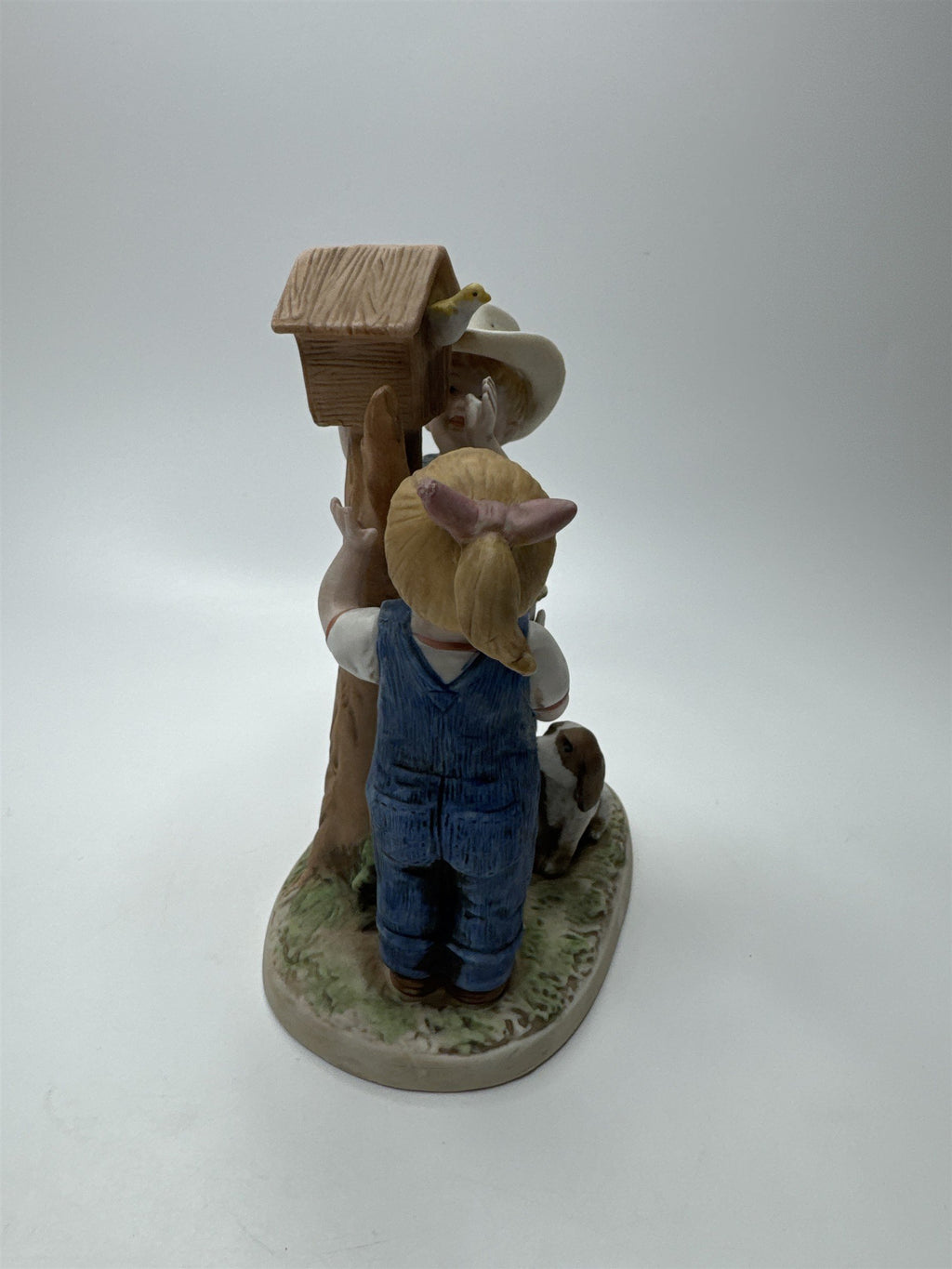 Homco Denim Days Figurine #8888 "Our Birdhouse" 1985 Home Interiors