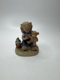 Homco Denim Days 1985 #1504 Debbie With Her Teddy Bear Figurine