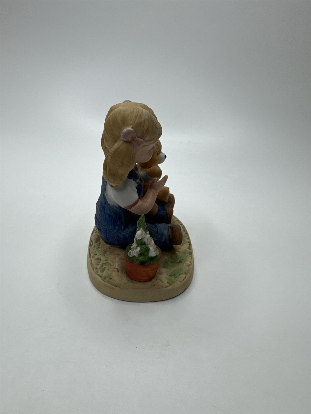 Homco Denim Days 1985 #1504 Debbie With Her Teddy Bear Figurine