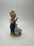Homco Denim Days 1982 #1504 Debbie Let Us Give Thanks Ducks Figurine