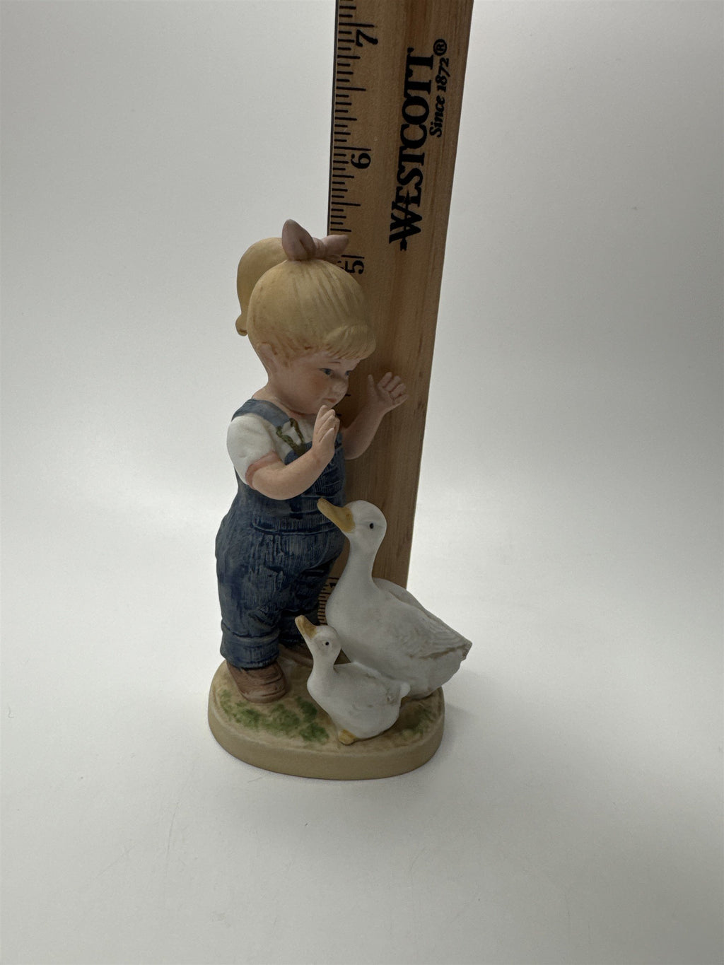 Homco Denim Days 1982 #1504 Debbie Let Us Give Thanks Ducks Figurine