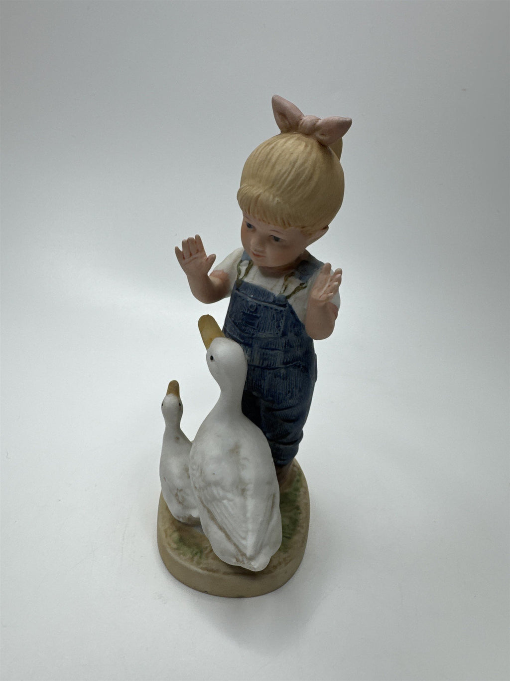 Homco Denim Days 1982 #1504 Debbie Let Us Give Thanks Ducks Figurine