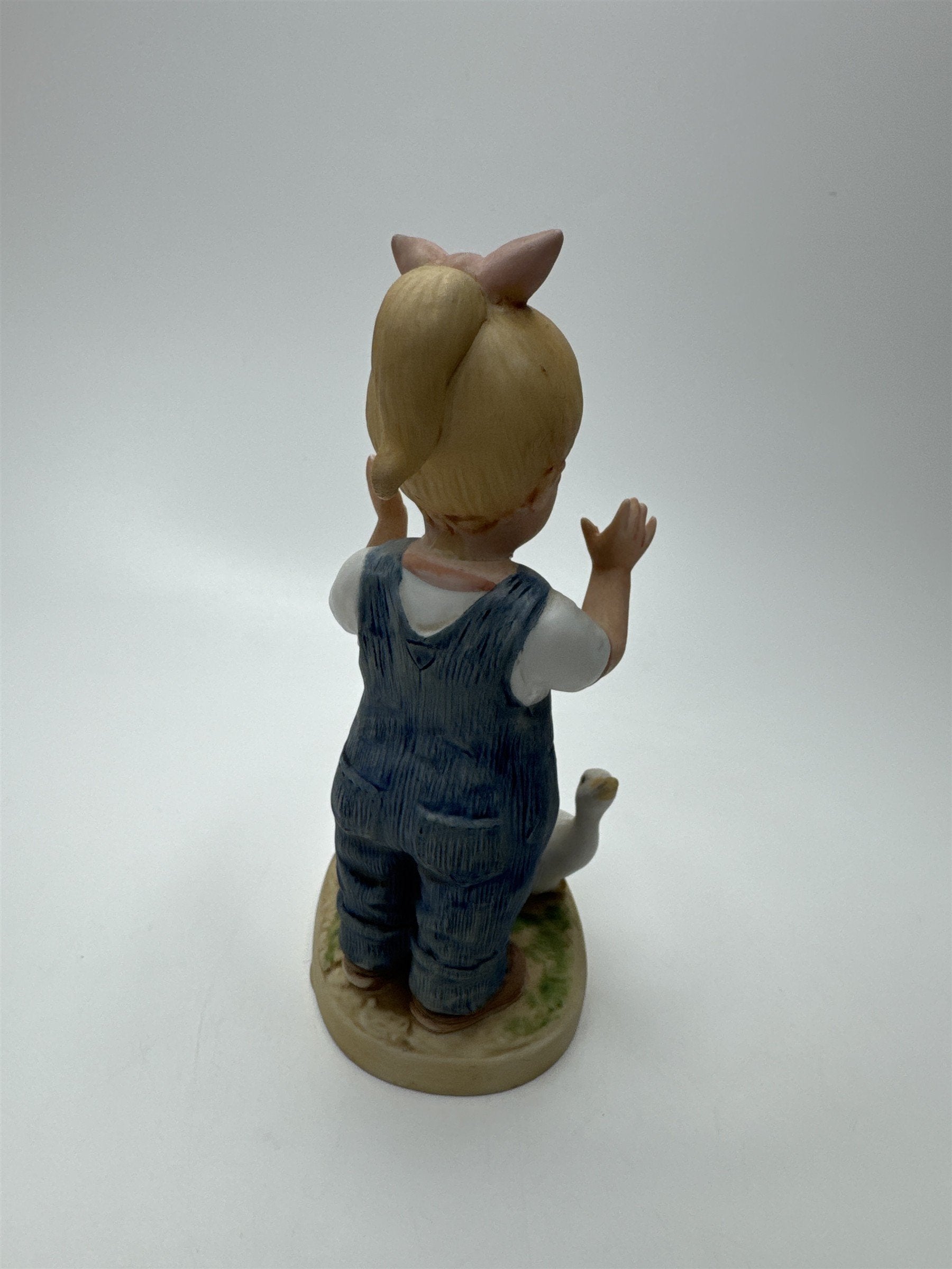 Homco Denim Days 1982 #1504 Debbie Let Us Give Thanks Ducks Figurine