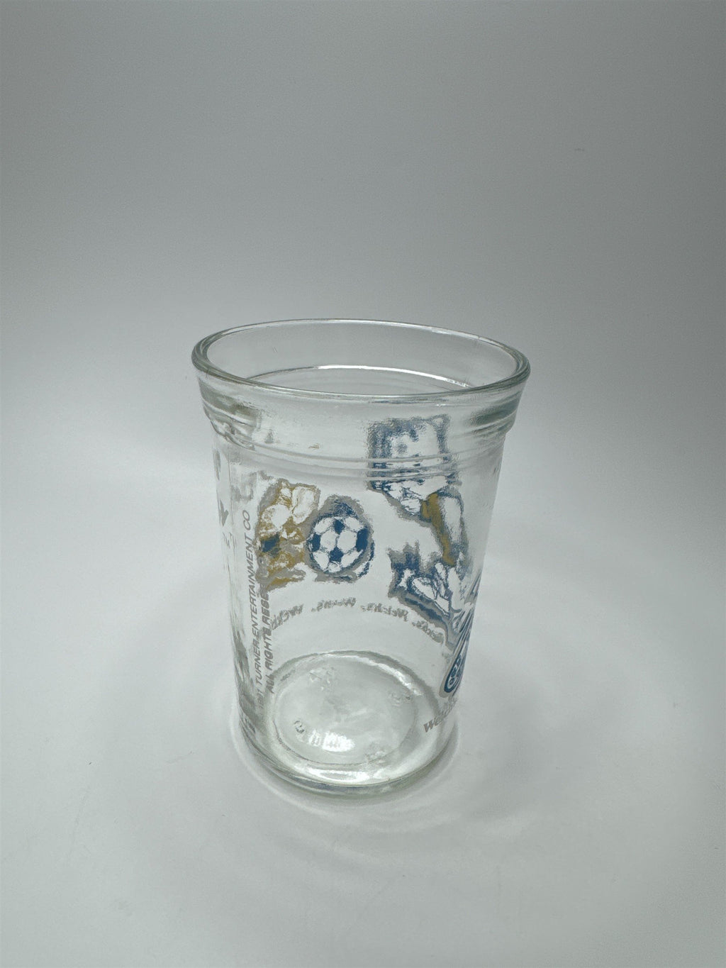 Vintage Welch's Grape Jelly Tom and Jerry Glass Jar Playing Soccer Ball
