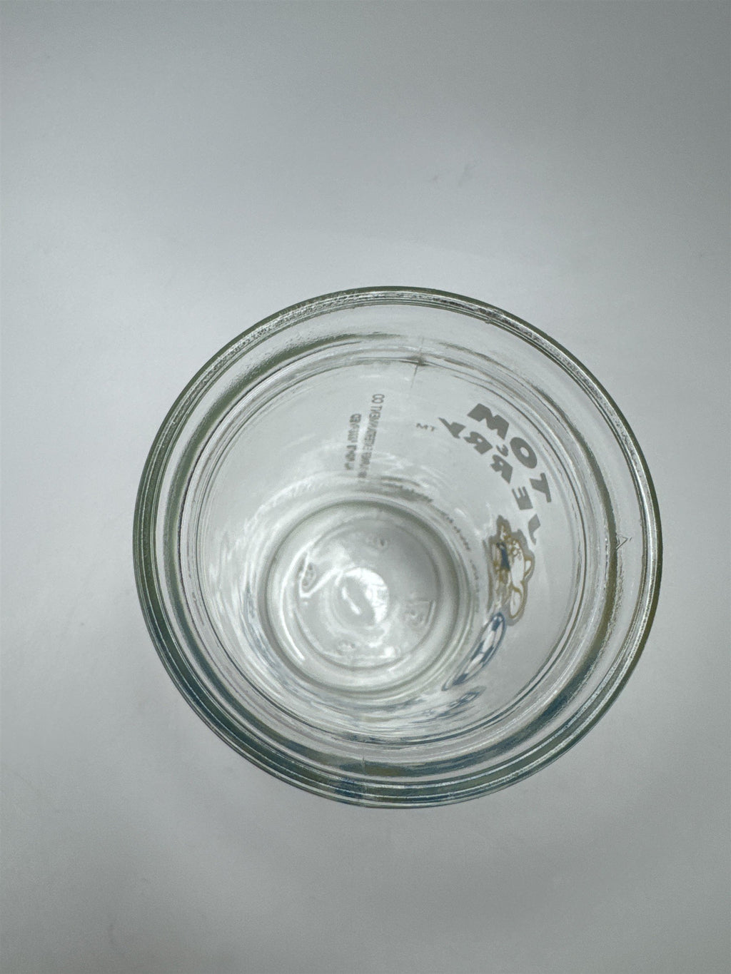 Vintage Welch's Grape Jelly Tom and Jerry Glass Jar Playing Soccer Ball