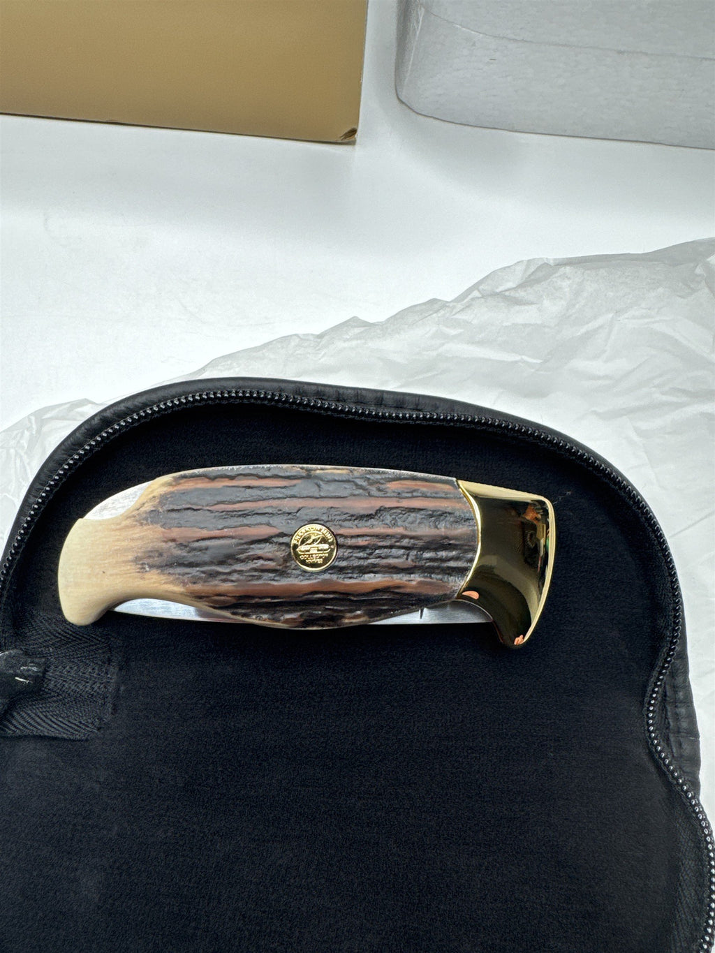 Vintage Franklin Mint Outdoorsman Elk/Moose Collector Knife