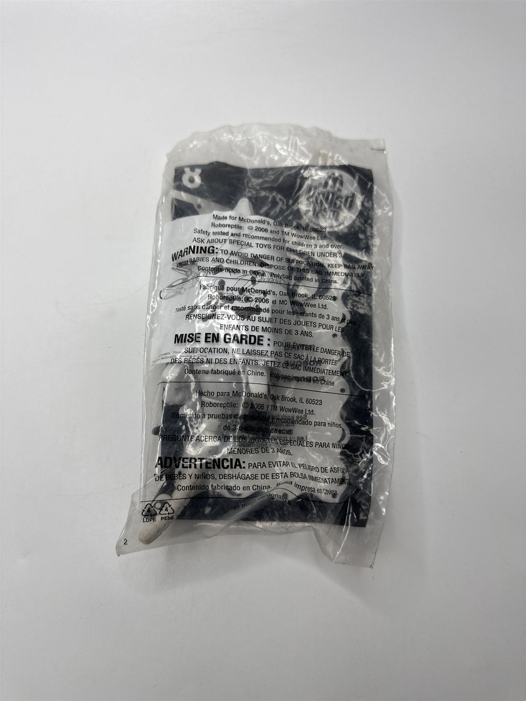 2007 McDonalds Happy Meal Promo Toy Wow Wee Robotics Biting Roboreptile Toy