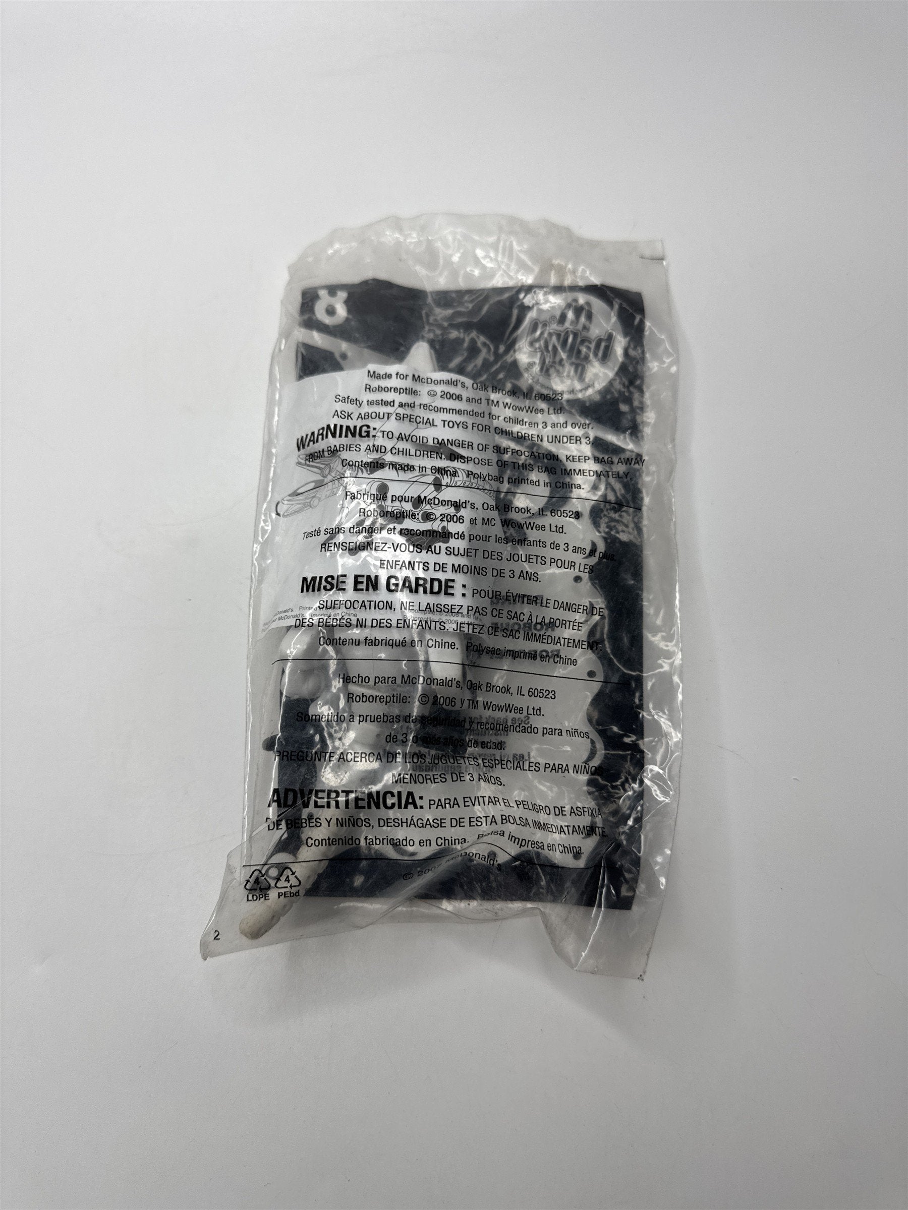 2007 McDonalds Happy Meal Promo Toy Wow Wee Robotics Biting Roboreptile Toy