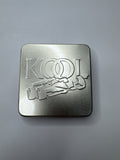 Vintage Kool Team Green Metal Swing Top Racecar Empty Cigarette Tin Container