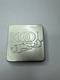 Vintage Kool Team Green Metal Swing Top Racecar Empty Cigarette Tin Container