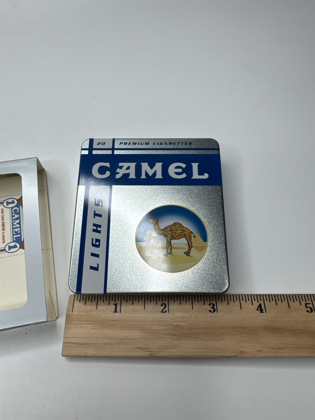 Vintage 1998 Camel Lights /w 1 Camel Cash C-Note Empty Cigarette Container Tin