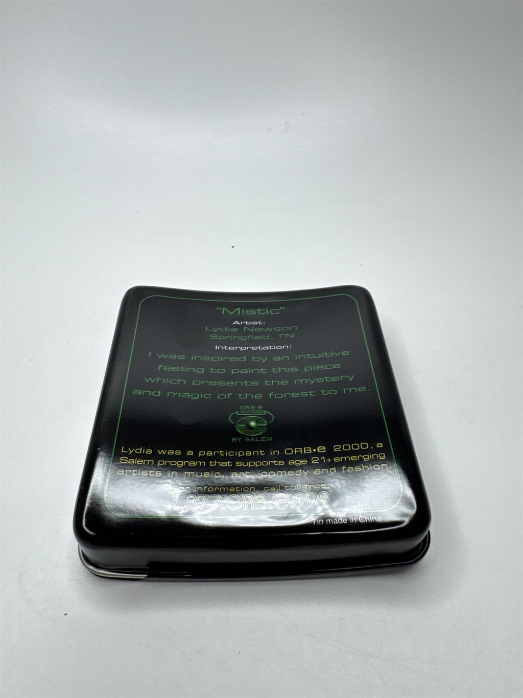 Vintage Salem Mystic by Lydia Newson Springfield TN Sliding Cigarette Empty Tin