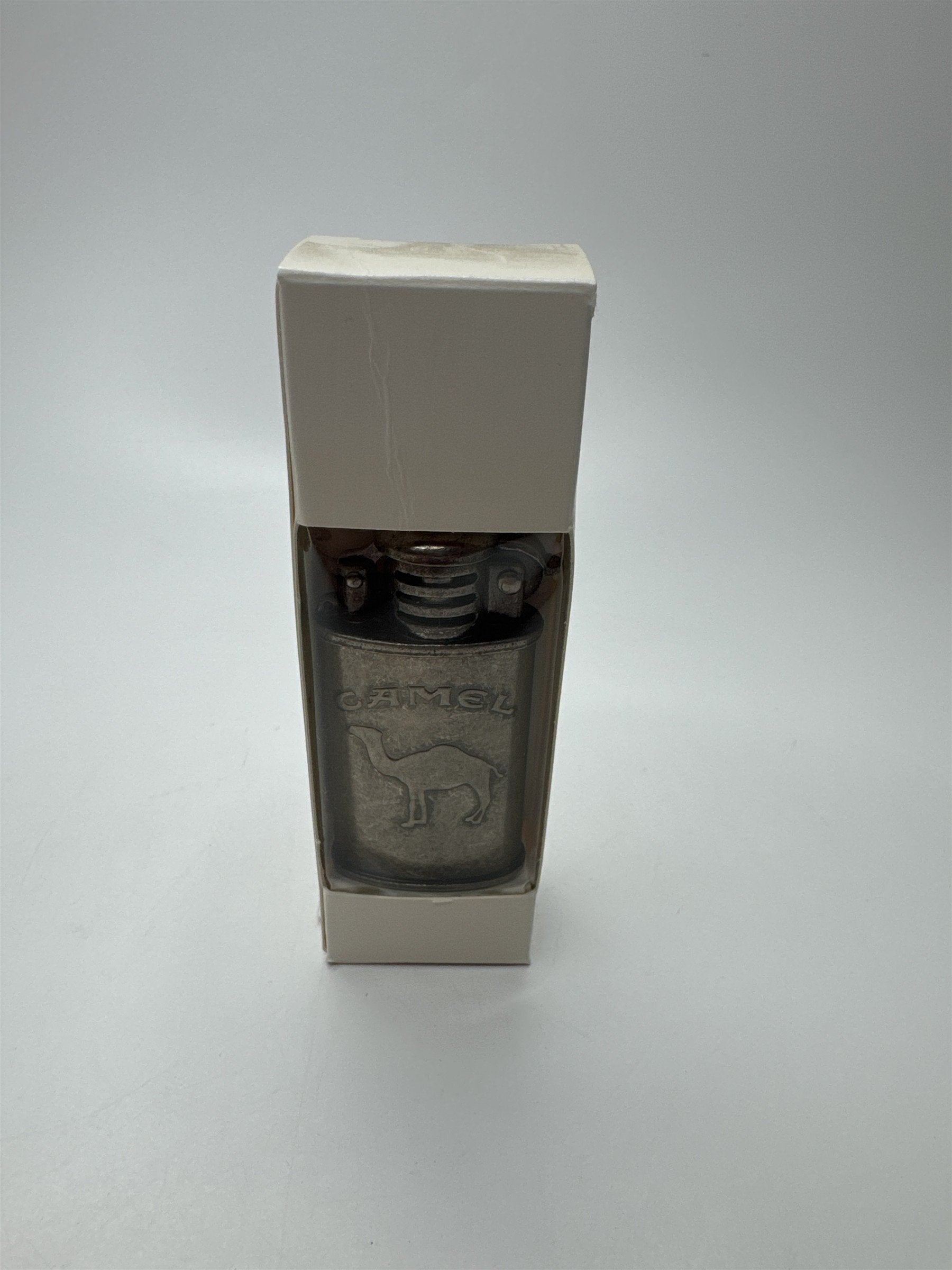 Vintage Camel Cigarettes Flip-Top Oval Trench Style Metal Promo Lighter NIB NOS