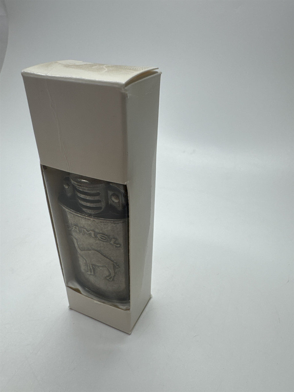 Vintage Camel Cigarettes Flip-Top Oval Trench Style Metal Promo Lighter NIB NOS