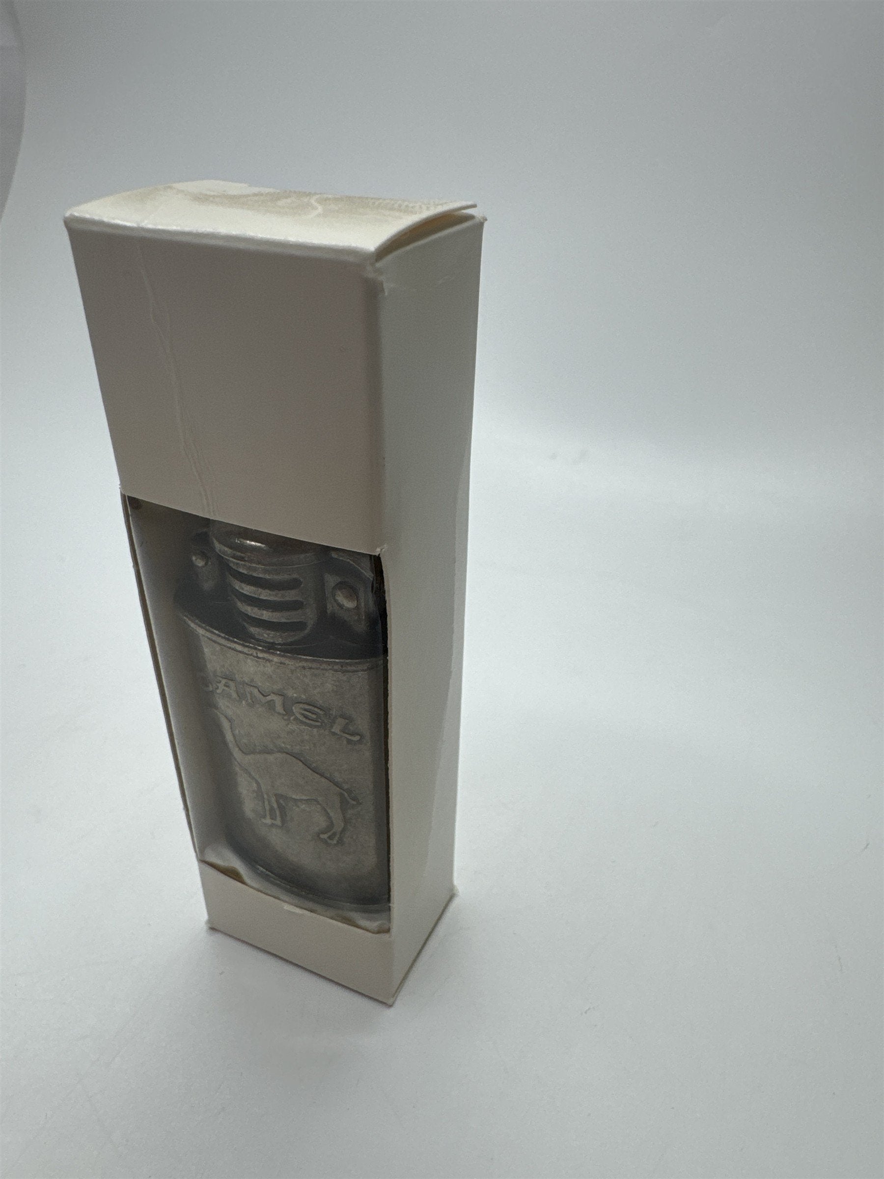 Vintage Camel Cigarettes Flip-Top Oval Trench Style Metal Promo Lighter NIB NOS