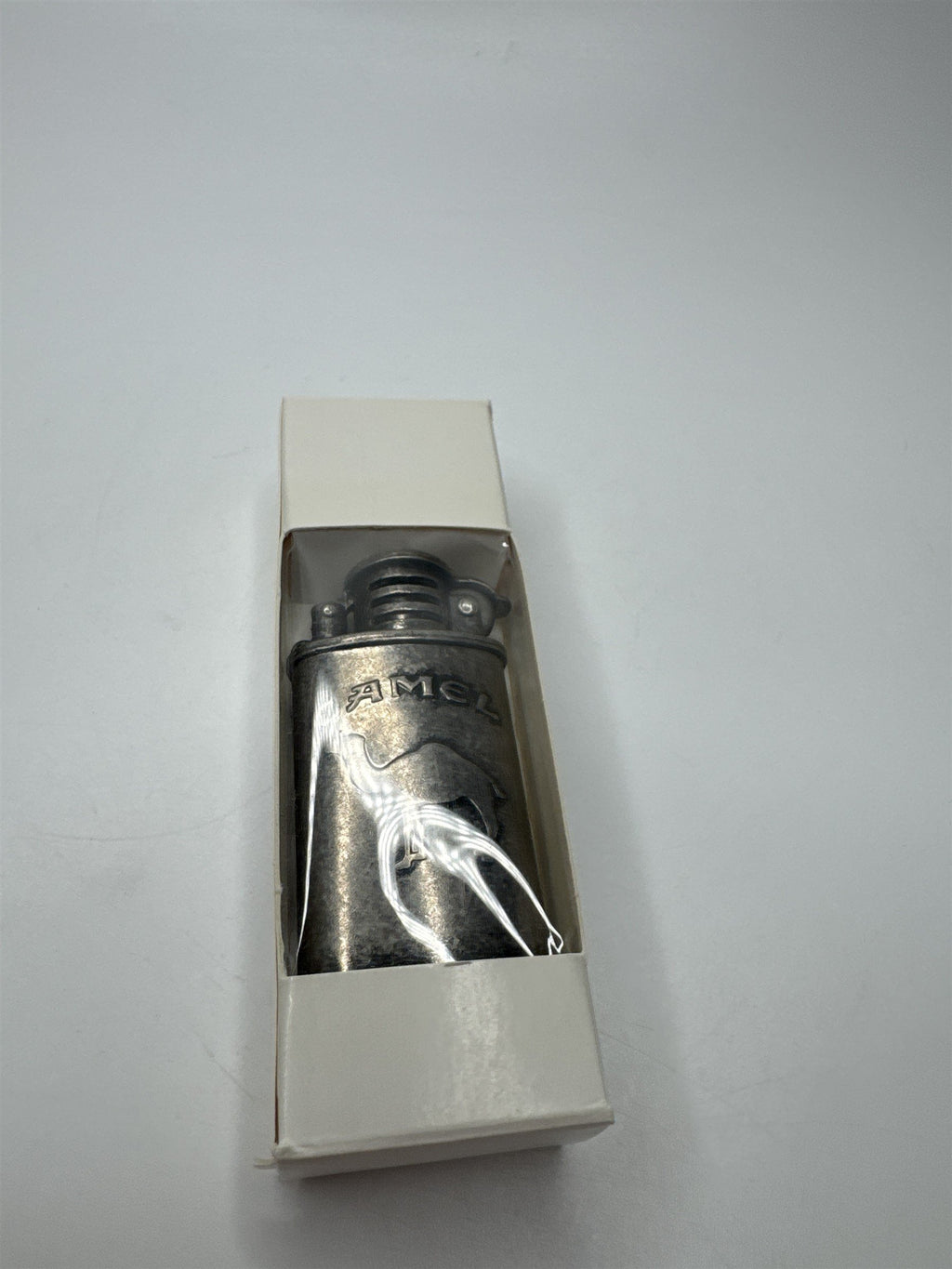 Vintage Camel Cigarettes Flip-Top Oval Trench Style Metal Promo Lighter NIB NOS