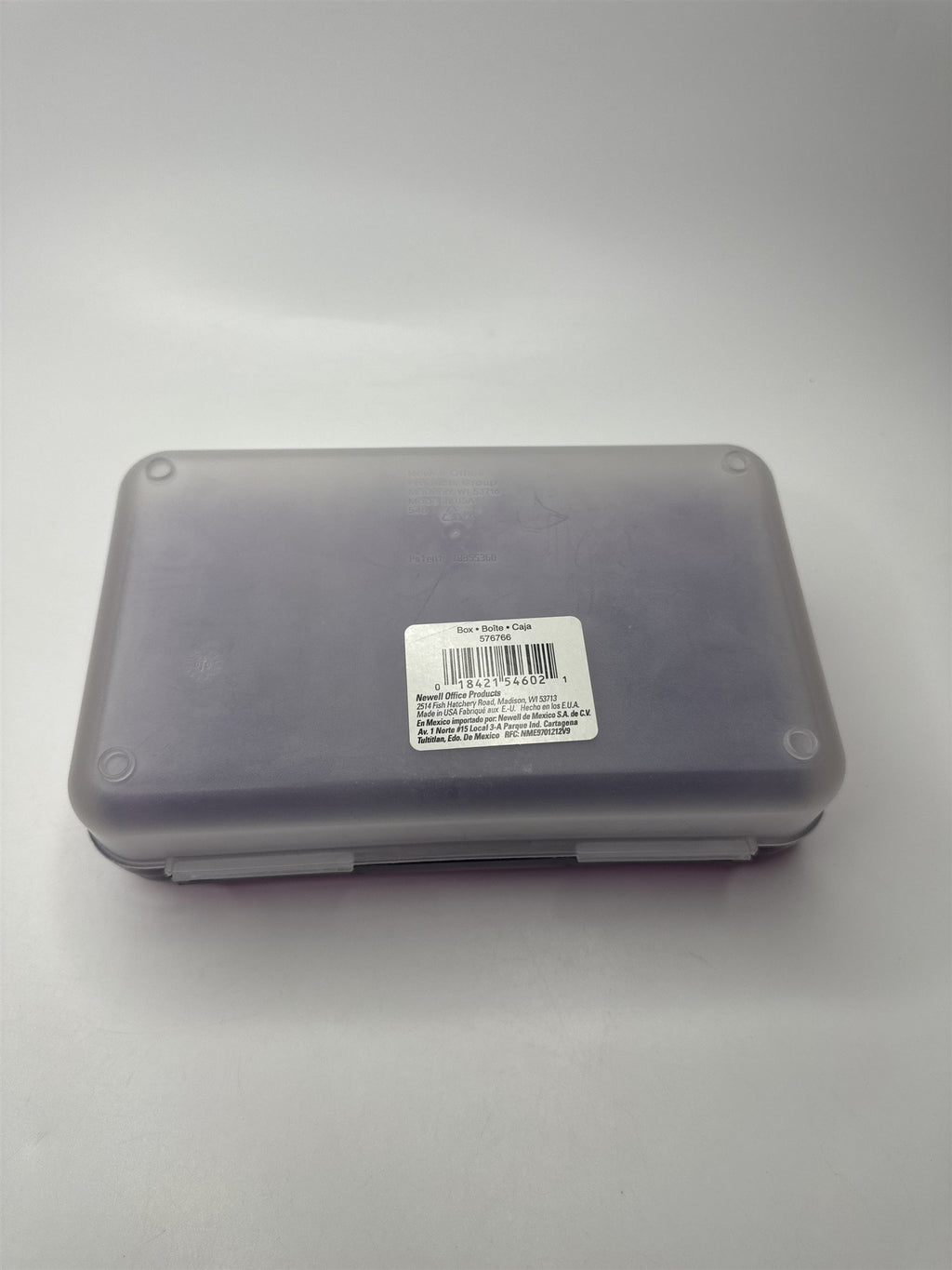 Vintage Spacemaker Pencil Box w Hatch Latching Lid Newell Office Products PURPLE