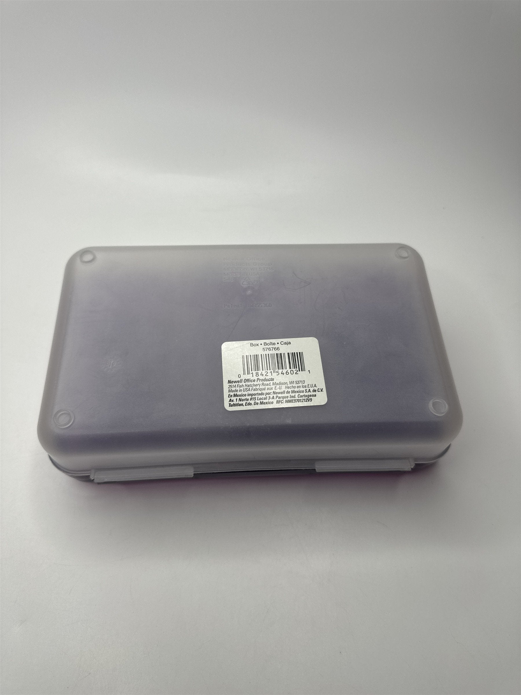 Vintage Spacemaker Pencil Box w Hatch Latching Lid Newell Office Products PURPLE