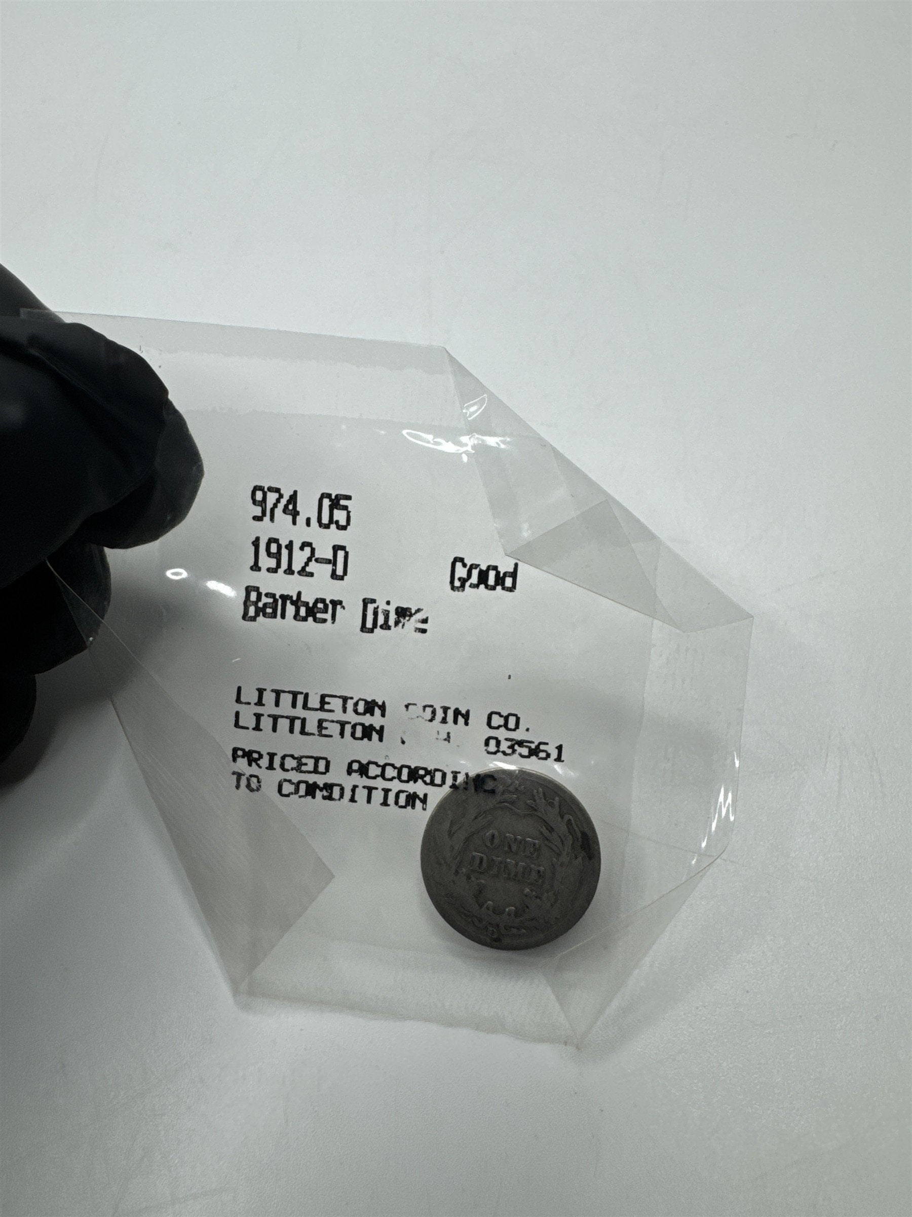 1912-D Barber Dime Good Condition ~ Scarce Coin ~ Littleton Coin Co