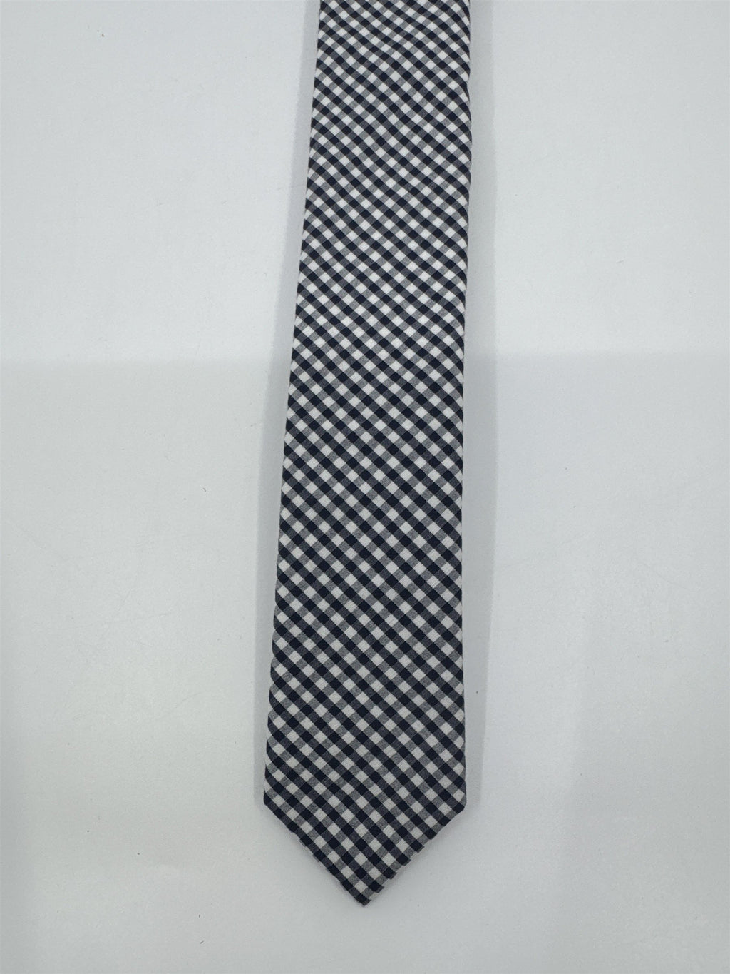 Blue And White Plaid Jack Sartori New York Slim Men's Neck Tie