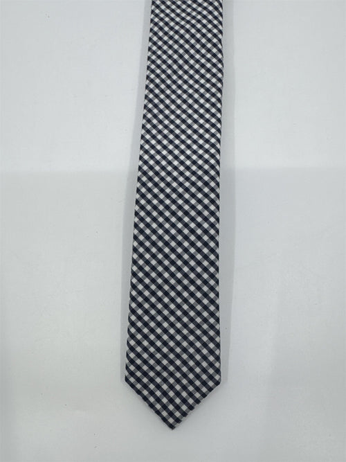 Blue And White Plaid Jack Sartori New York Slim Men's Neck Tie