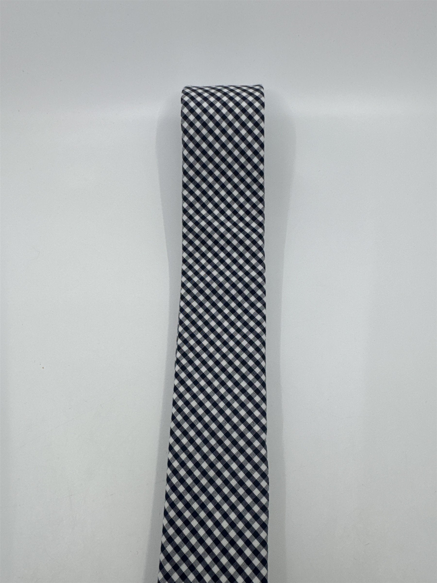 Blue And White Plaid Jack Sartori New York Slim Men's Neck Tie