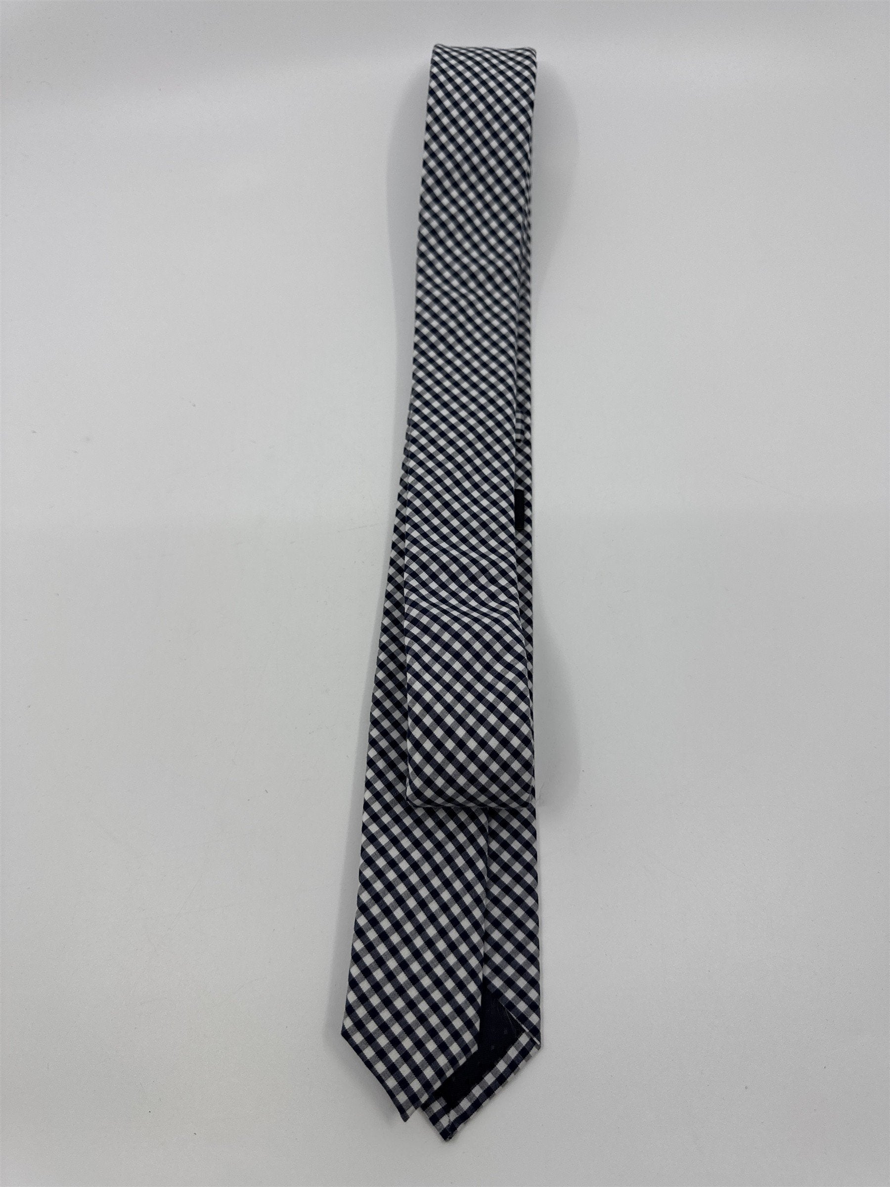 Blue And White Plaid Jack Sartori New York Slim Men's Neck Tie