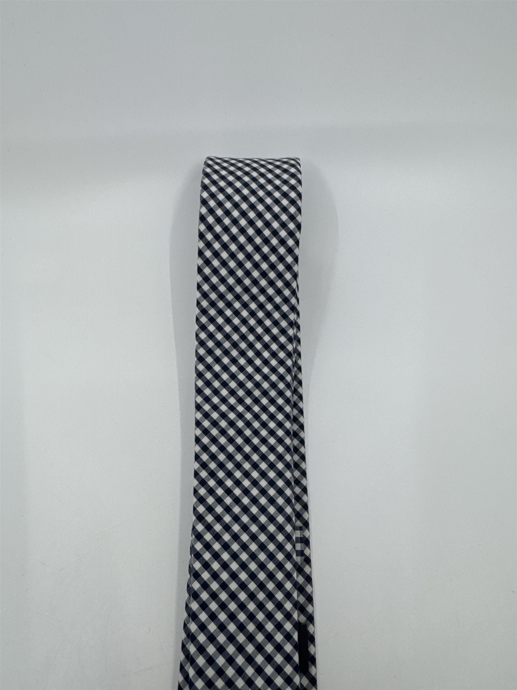 Blue And White Plaid Jack Sartori New York Slim Men's Neck Tie
