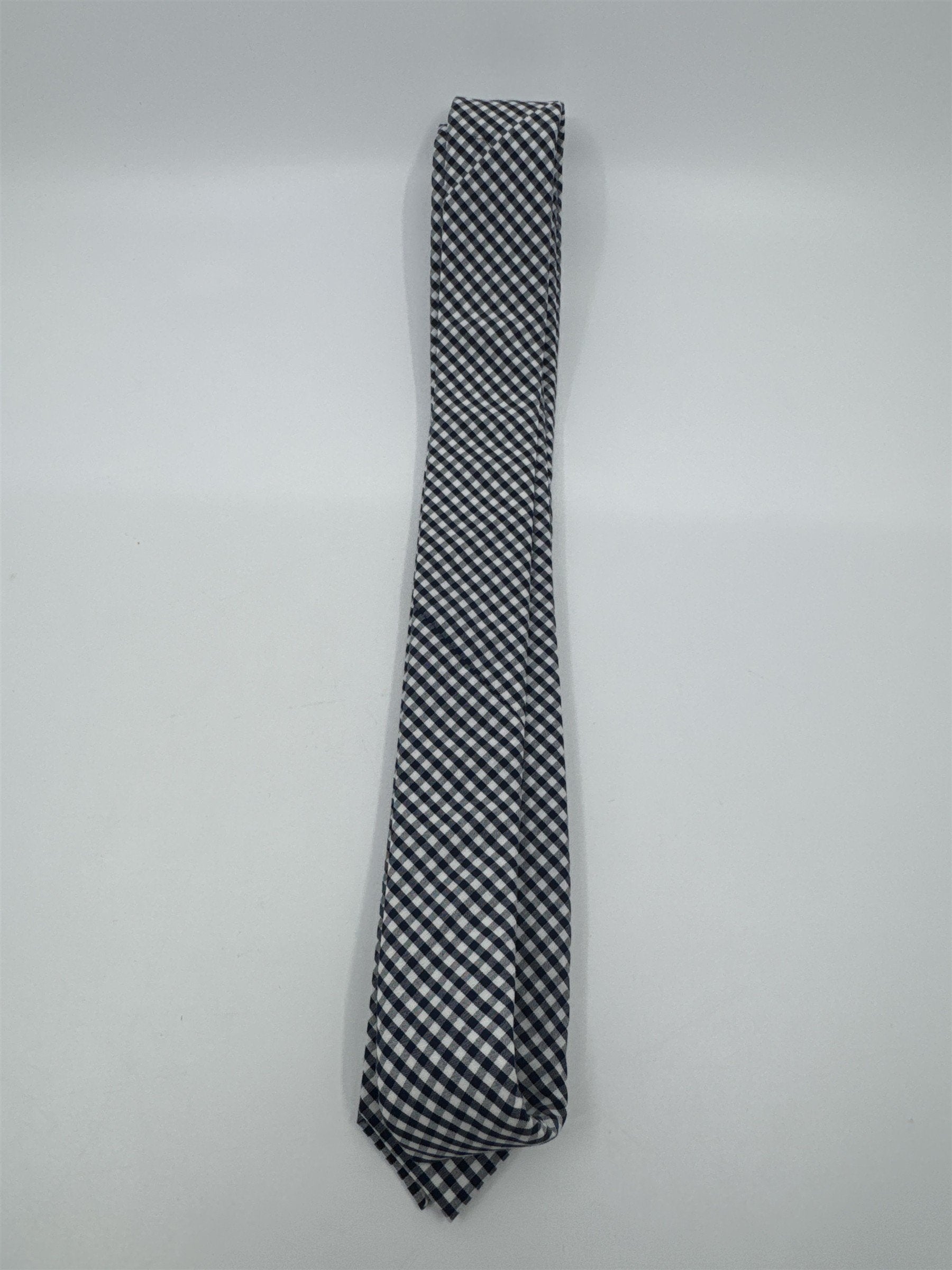 Blue And White Plaid Jack Sartori New York Slim Men's Neck Tie