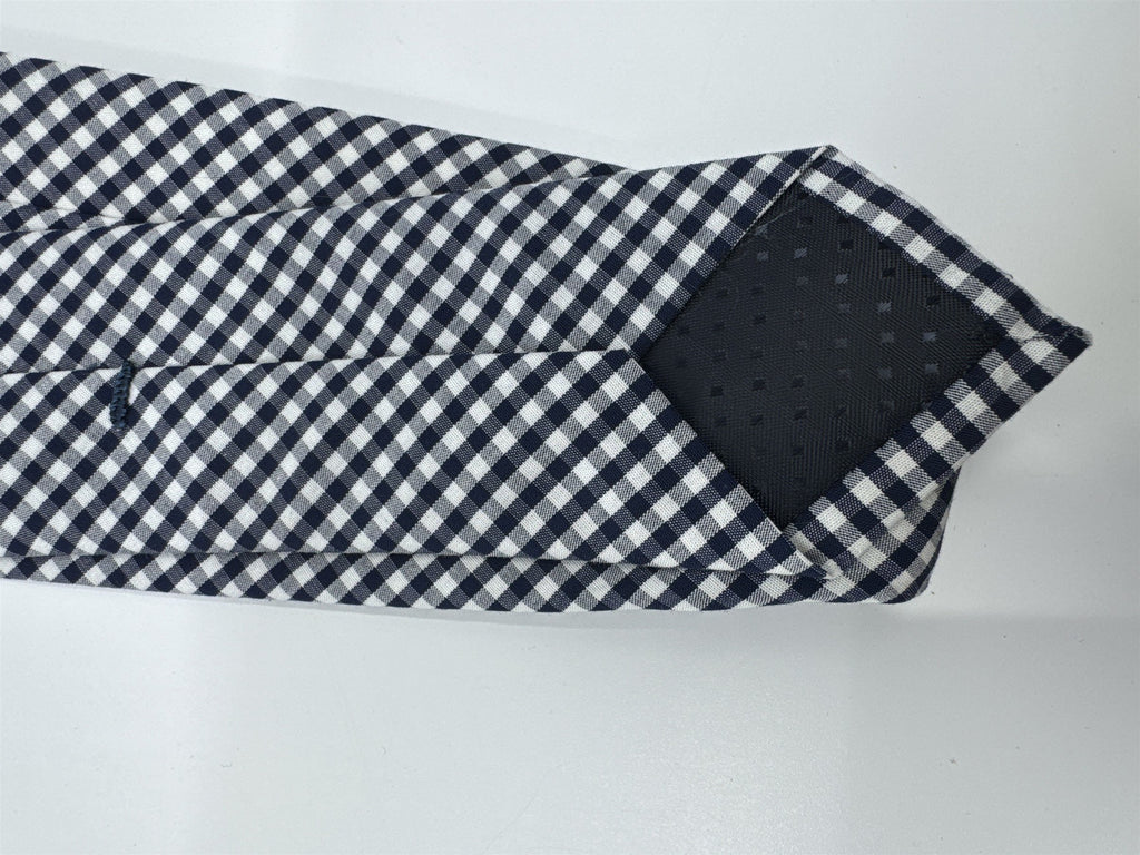 Blue And White Plaid Jack Sartori New York Slim Men's Neck Tie
