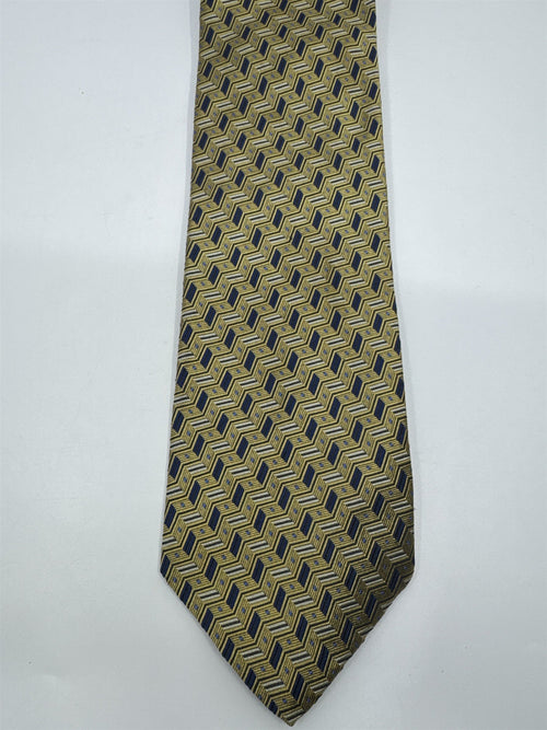 Gold And Blue Studio Fumagalli's Men's Neck Tie 100 Percent Silk
