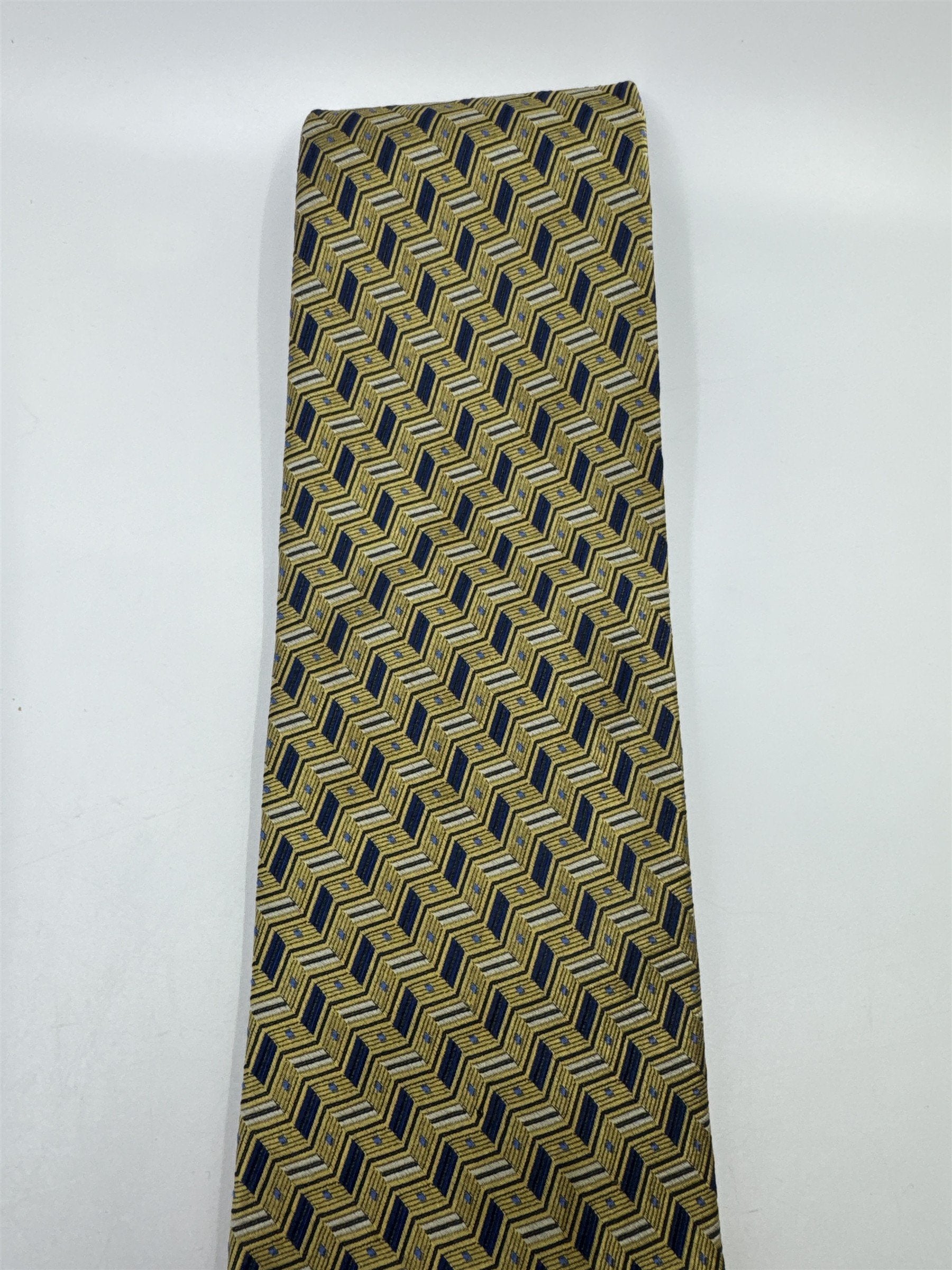 Gold And Blue Studio Fumagalli's Men's Neck Tie 100 Percent Silk