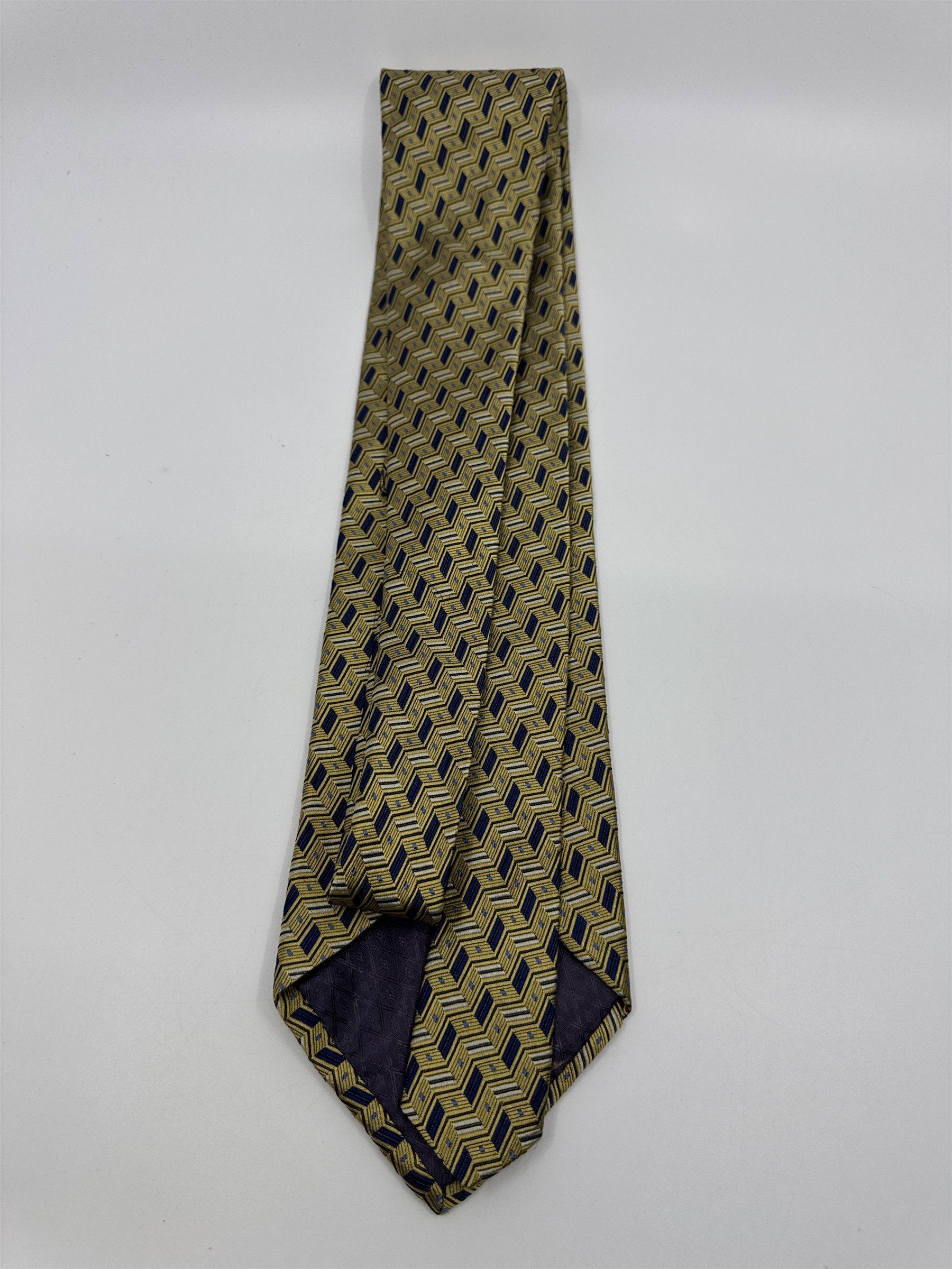 Gold And Blue Studio Fumagalli's Men's Neck Tie 100 Percent Silk