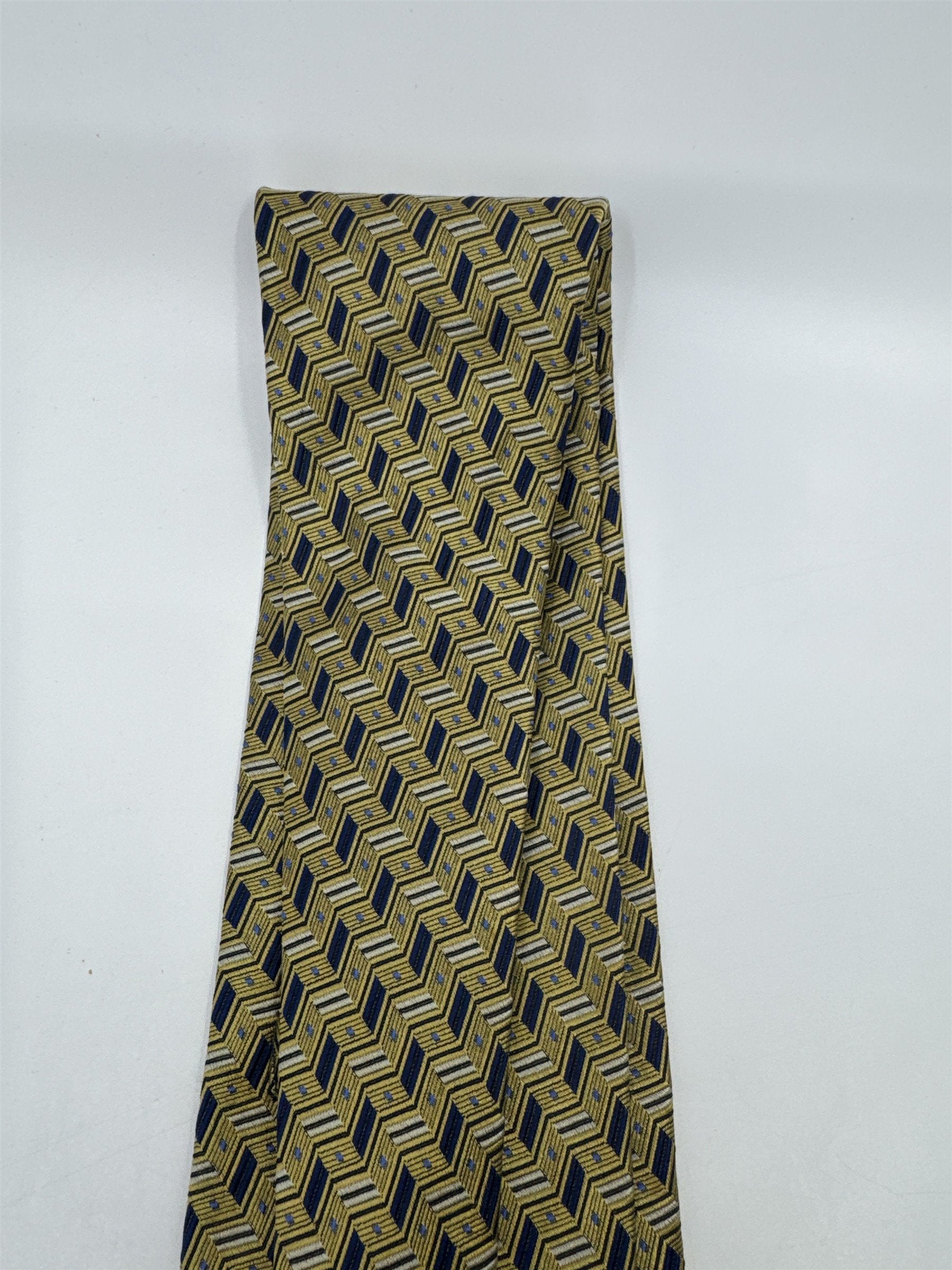 Gold And Blue Studio Fumagalli's Men's Neck Tie 100 Percent Silk