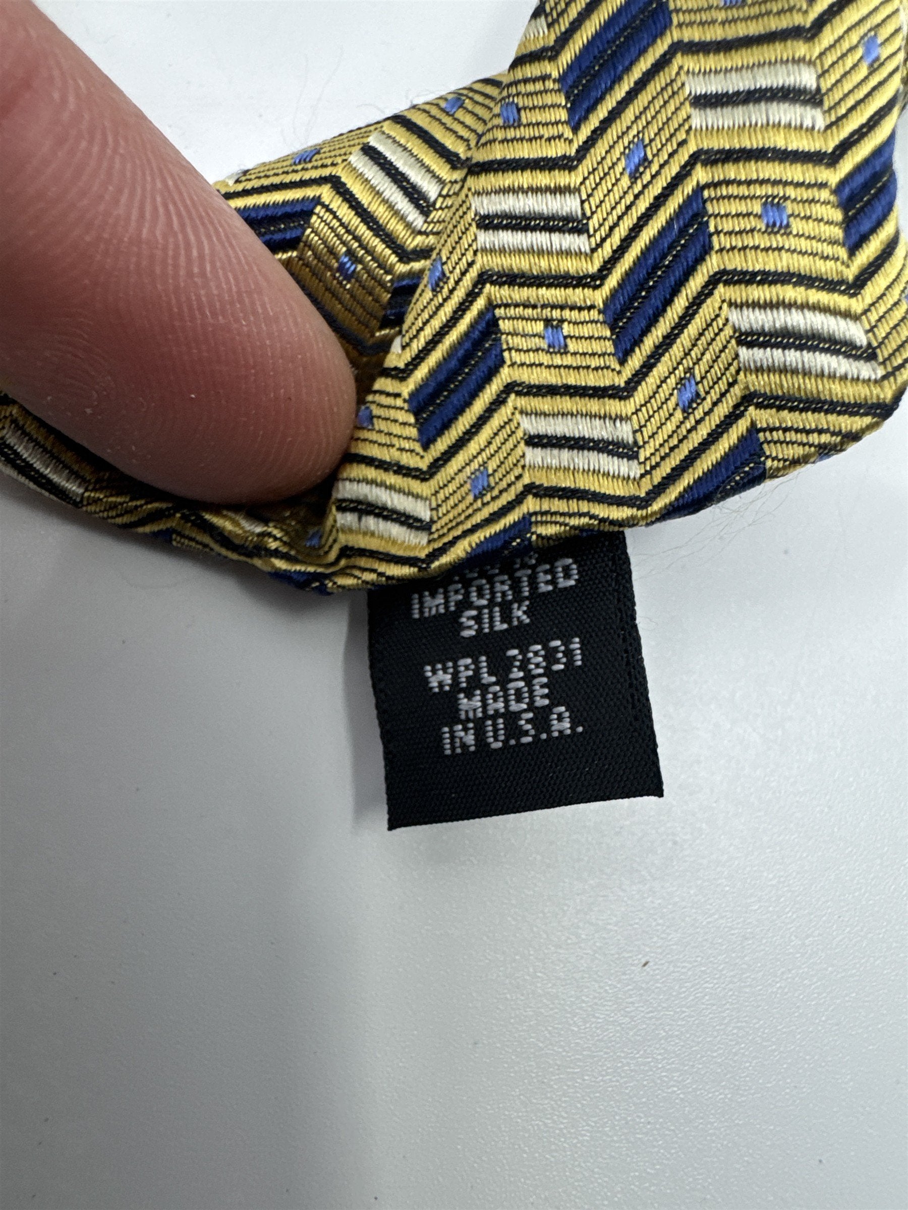 Gold And Blue Studio Fumagalli's Men's Neck Tie 100 Percent Silk