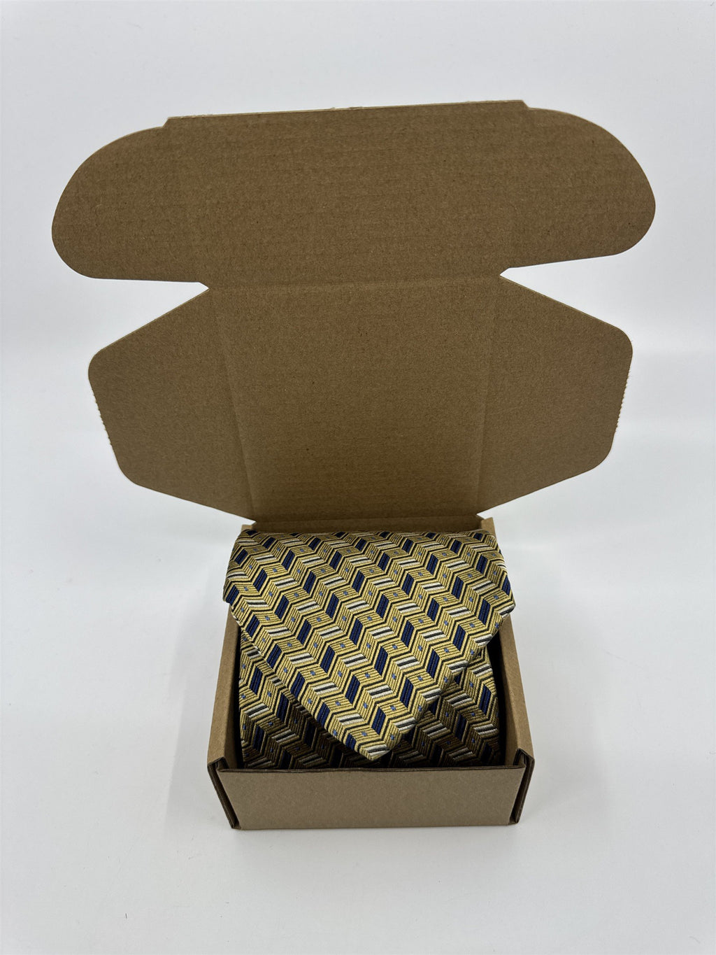Gold And Blue Studio Fumagalli's Men's Neck Tie 100 Percent Silk