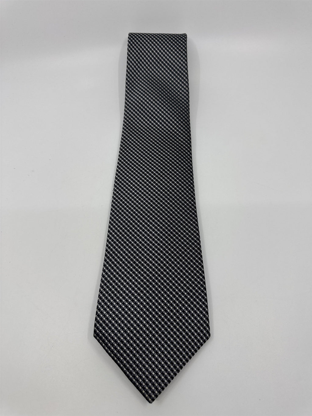 Black And White Checkered Pattern Geoffrey Beene Silk Men's Neck Tie
