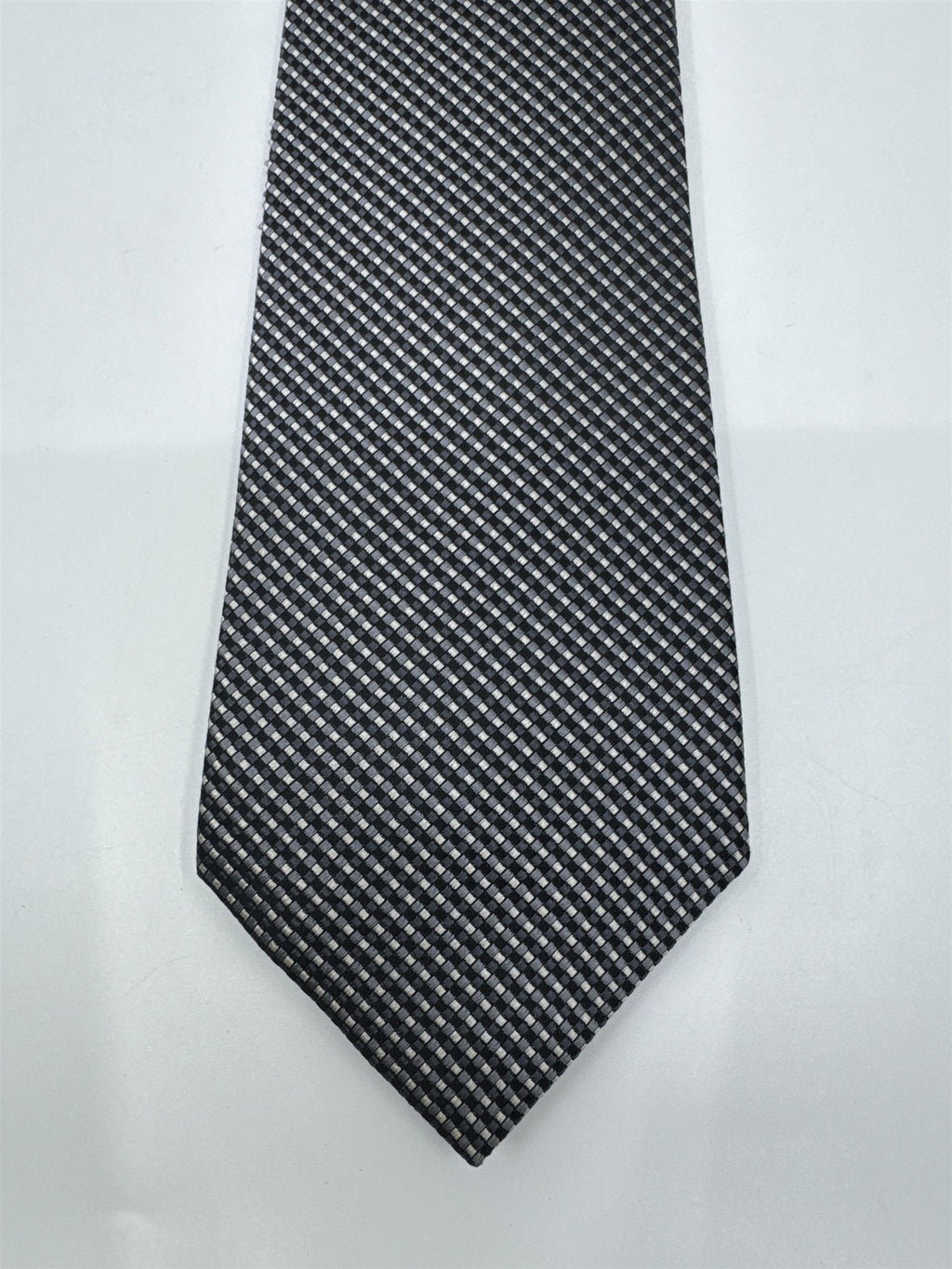Black And White Checkered Pattern Geoffrey Beene Silk Men's Neck Tie