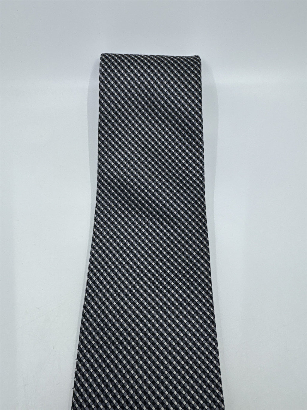 Black And White Checkered Pattern Geoffrey Beene Silk Men's Neck Tie