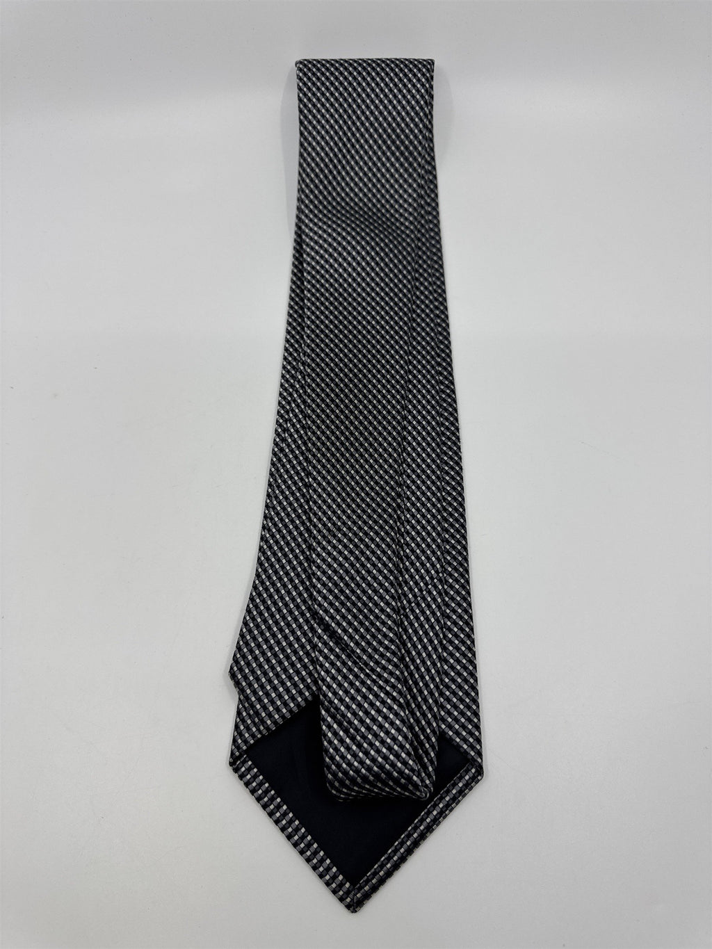 Black And White Checkered Pattern Geoffrey Beene Silk Men's Neck Tie